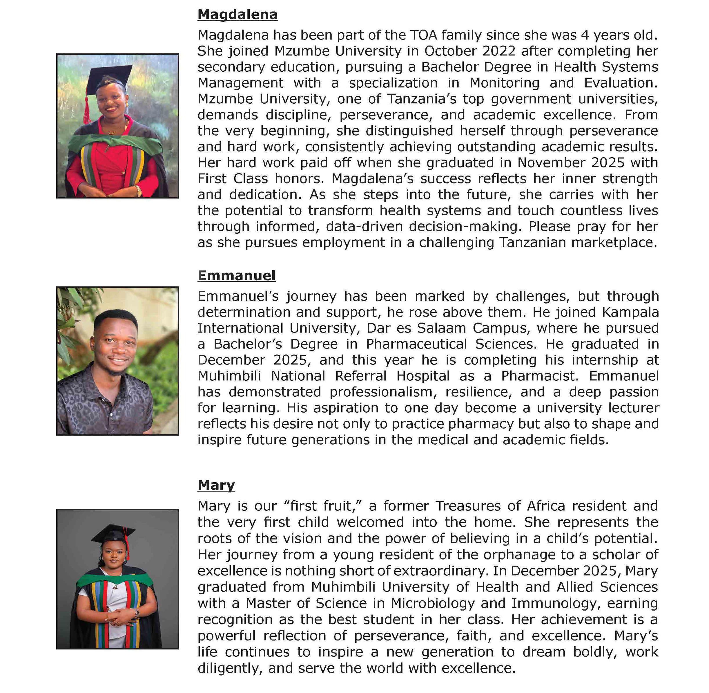 Harvest of Graduates 3