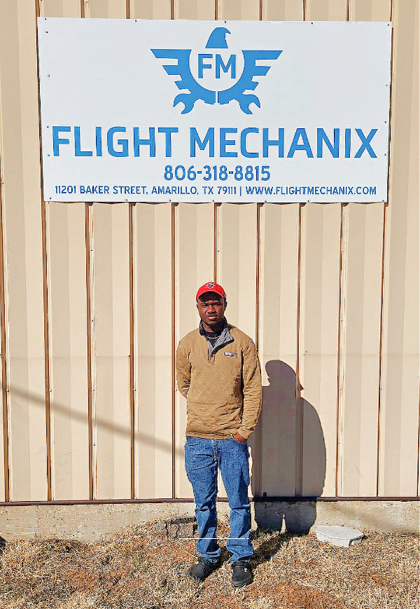Raymond in front of Flight Mechanix